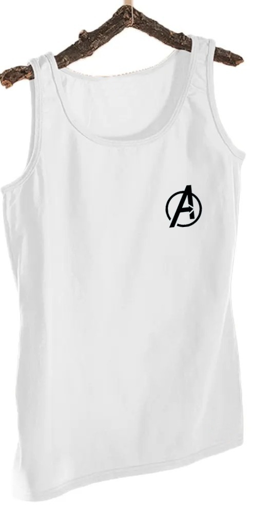 Pack of 1 Avengers Logo White Sando Jersey for Men | Sleeve-Less 100% Pure Sando - Image 2