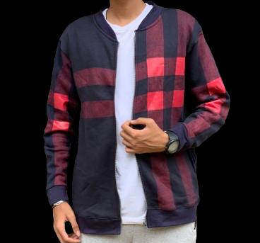 Men's Stylish Zipper Jacket with Contrast Checked Zipper | Jacket For Men's & Boys | Stylish Jacket For Formal & Casual Wear | Checked Design Jacket - Image 4
