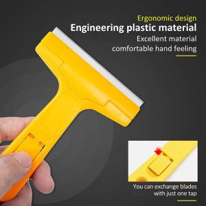 Heavy-Duty Razor Blade Scraper Tool for Removing Labels, Stickers, Caulk, Adhesive & Paint  Multipurpose Cleaning Tool for Glass, Tiles & Smooth Surfaces | Wall Scraper | Scraper With Blade