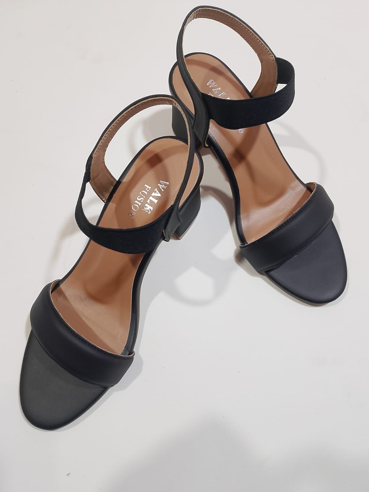 Women's Black Heel Sandals - Image 3