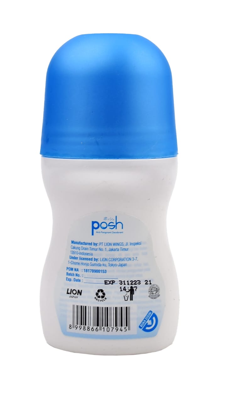 Posh Anti-Stain Roll-On Deodorant 48HR Sweat & Odor Protection, Anti-Perspirant for All-Day Freshness 50ml - Image 5