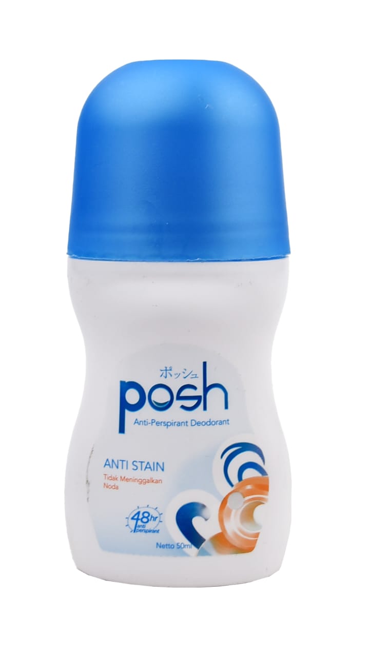 Posh Anti-Stain Roll-On Deodorant 48HR Sweat & Odor Protection, Anti-Perspirant for All-Day Freshness 50ml - Image 4