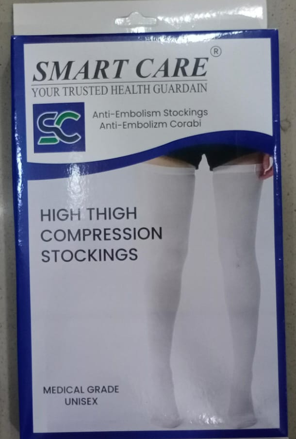 Smart Care High Thigh Compression Stockings  Medical-Grade Support for Blood Circulation, Varicose Veins & Swelling Relief - Image 2