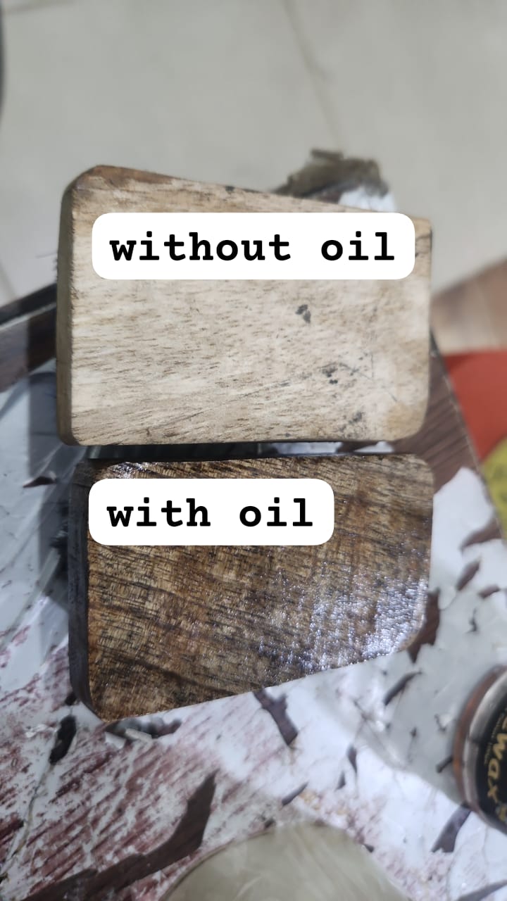 Wood Wax Oil for Furniture Natural Finish & Deep Wood Nourishment With Bursh 100gm - Image 3