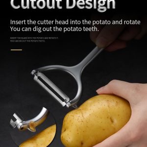 Stainless Steel Vegetable Peeler  Dual Blades for Effortless Peeling