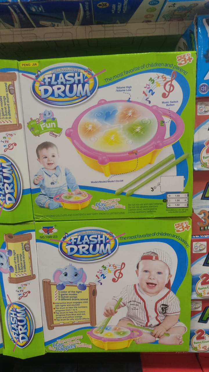 3D Flash Drum for Kids Musical Toy with Lights, Sounds & 3 Game Modes - Image 4