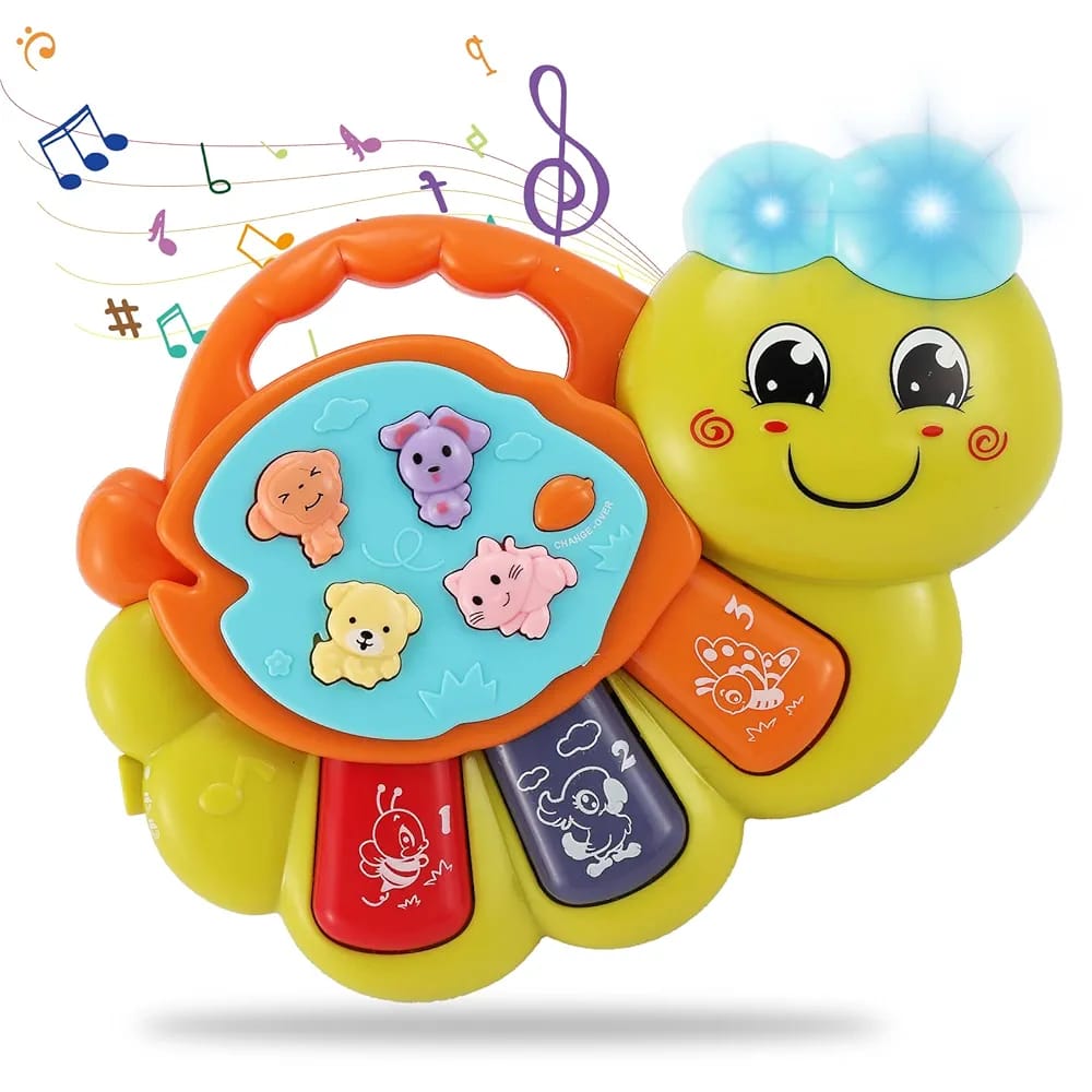 TOEY PLAY Baby Toy with Caterpillar for 12+ Months, Musical Piano Keyboard with Songs, Lights and Animal Sounds, Interactive Toys for Early Learning, Gifts for Little Kids, Boys, Girls 1 Year - Image 3