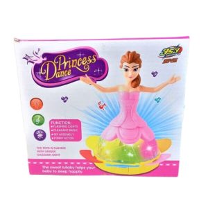 Princess Dancing Doll Toy with 3D Lights, Music & Rotating Movement  Musical LED Doll for Kids