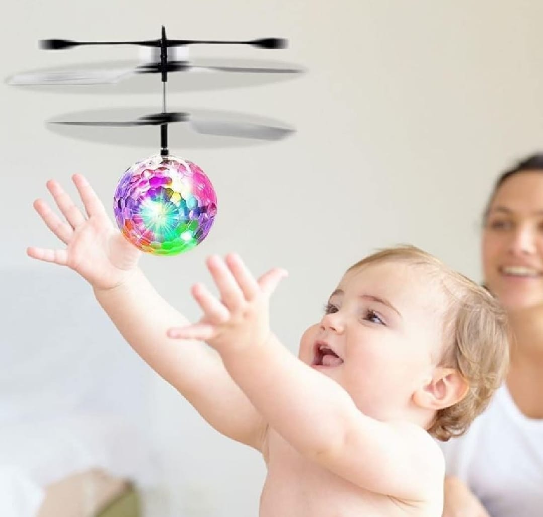 Hand Control Flying Ball with Motion Sensors, 3D Lights, Gravity Sensor, Multi Infrared Induction RC LED Light Helicopter Toy, USB Rechargeable Crystal Ball, Luminous Colorful Hovering Flying Ball for Boys and Girls, Indoor/Outdoor Kids Toy - Image 3