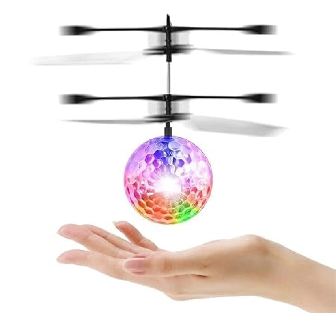 Hand Control Flying Ball with Motion Sensors, 3D Lights, Gravity Sensor, Multi Infrared Induction RC LED Light Helicopter Toy, USB Rechargeable Crystal Ball, Luminous Colorful Hovering Flying Ball for Boys and Girls, Indoor/Outdoor Kids Toy - Image 2