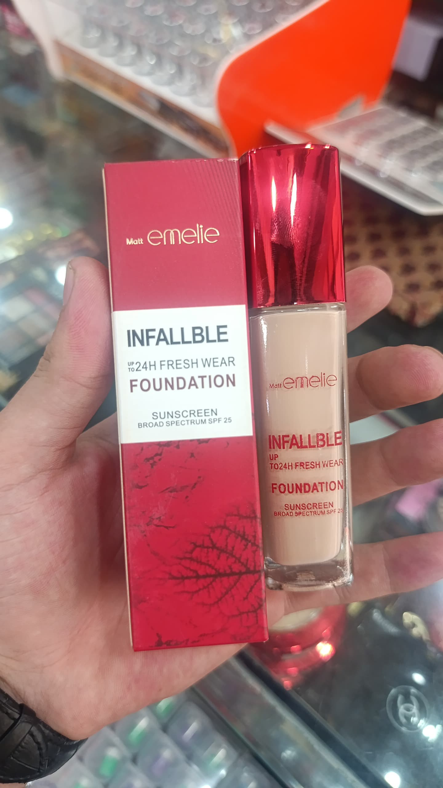 Emelie Cosmetics Infallible 24H Fresh Wear Foundation Natural Matte Finish, Long-Lasting, Waterproof, Sweat & Heat Proof with SPF 25 - Image 2
