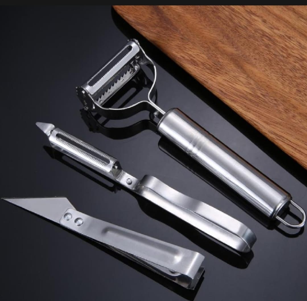 1 Set Stainless Steel Peeler & Slicer Multi-Function Vegetable & Fruit Grater Tool