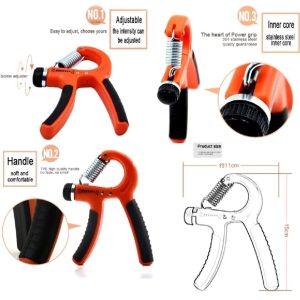 Set of 2 Adjustable Heavy Hand Grippers (1040Kg)  Strength Training Exerciser for Hand, Wrist & Finger Workout (random Color)