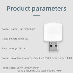 7 Pcs Mini USB LED Light Bulbs Portable Plug-in Night Lamps for Laptops, Power Banks & USB Ports