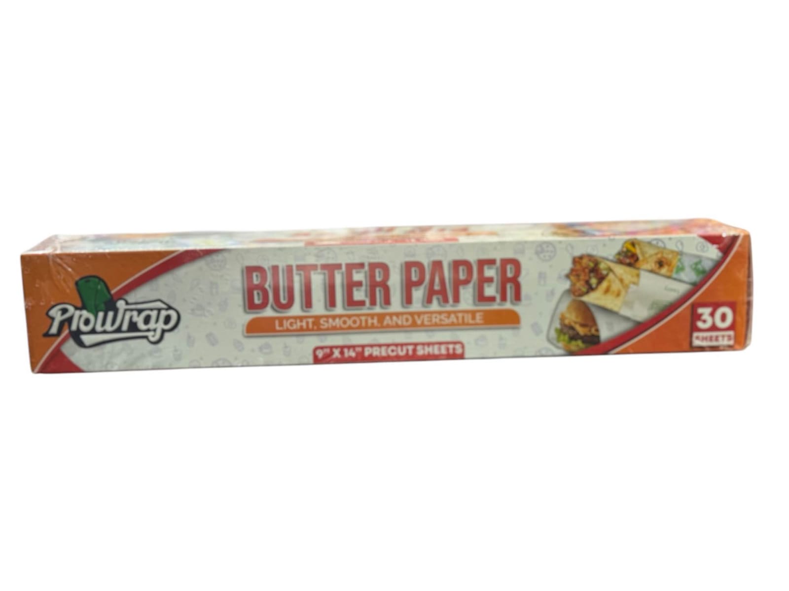 Prowrap Butter Paper 9" x 14" Precut Sheets (30 Pcs) | High-Quality Waterproof & Grease-Resistant Food Wrap | Thicker Than Market Standard - Image 3