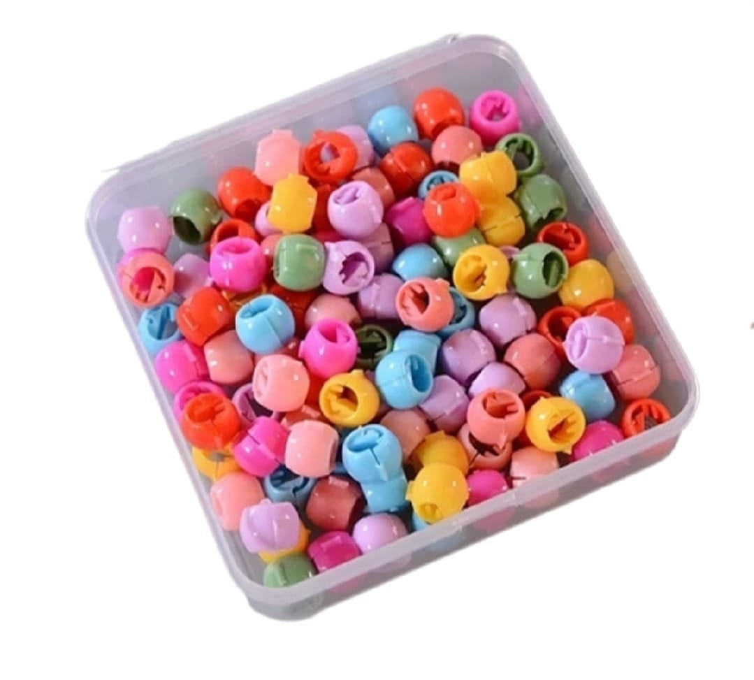30 PCS Baby Girls Hairpins Cute Candy Color Mini Hair Clips & Hair Braids Beads Set (Random Color)