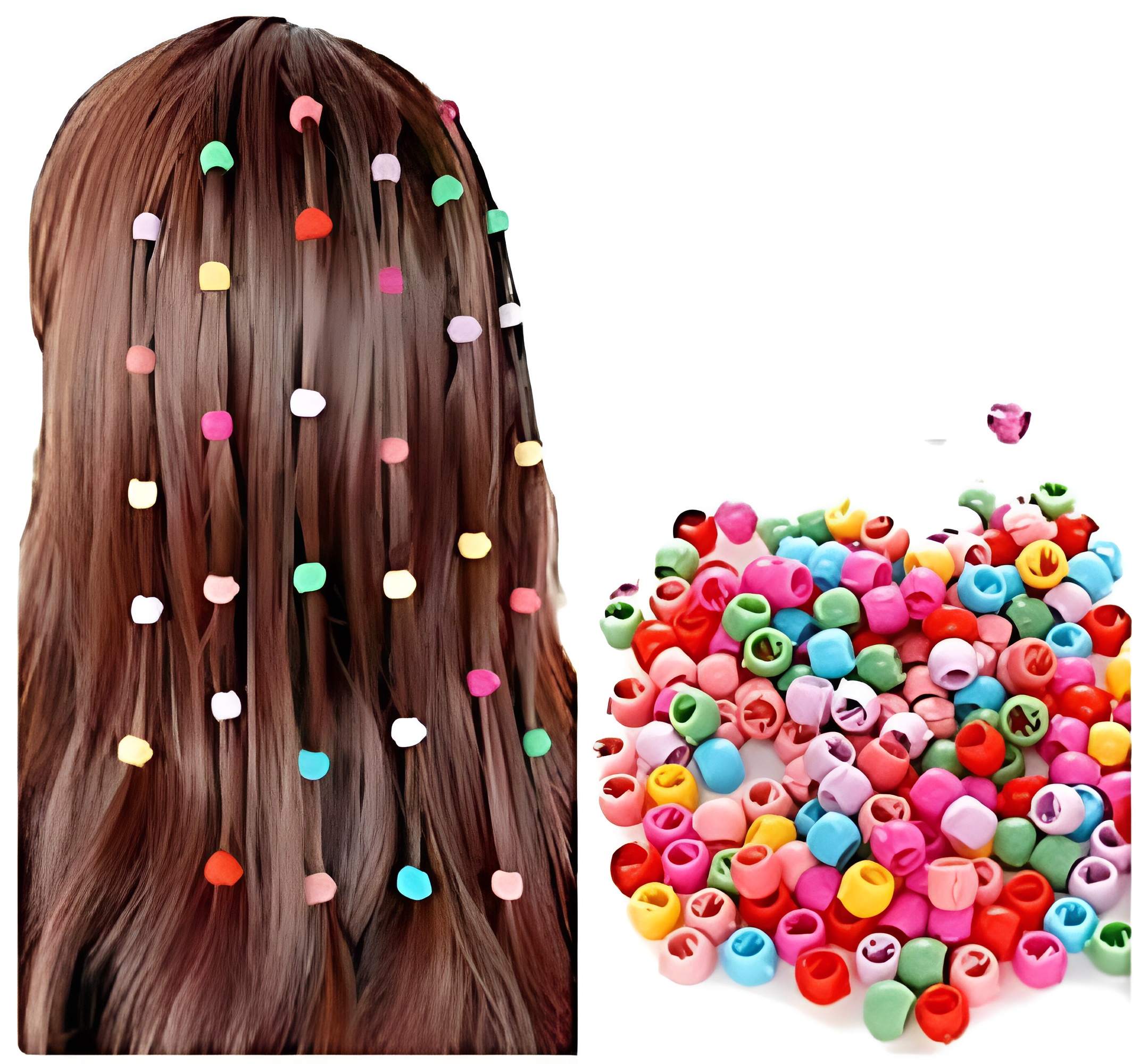 30 PCS Baby Girls Hairpins Cute Candy Color Mini Hair Clips & Hair Braids Beads Set (Random Color) - Image 2
