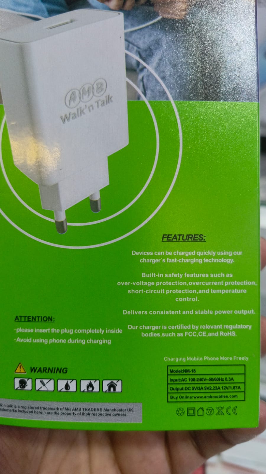 AMB Walkn Talk 22.5W Super Fast Charger NM-18 Quick Charge & Smart Power Delivery Adapter with Built-in Safety System, FCC/CE/RoHS Certified - Image 5