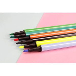 Set of 12 Flomaster Colors Yellow/Bird Design Kids Drawing & Coloring Markers