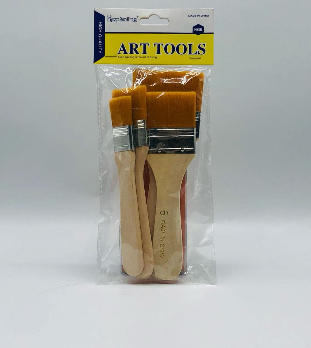 Pack of 4 Nylon Hair Wide and Thin Gesso Base Brushes Premium Paint Brushes Set for Artists - Image 3