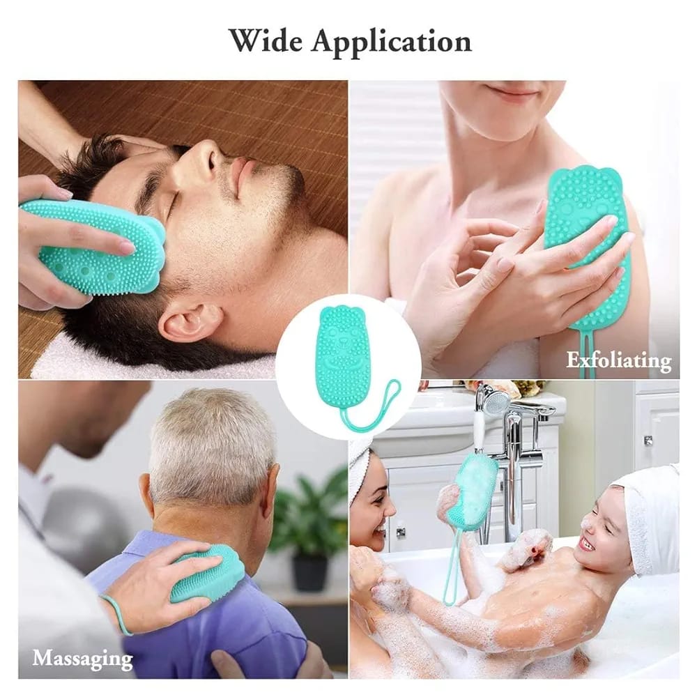 Bubble Bath Brush Double-Sided Silicone Body Brush with Quick Foaming Sponge, Gentle Exfoliation & Massage for All Skin Types - Image 3