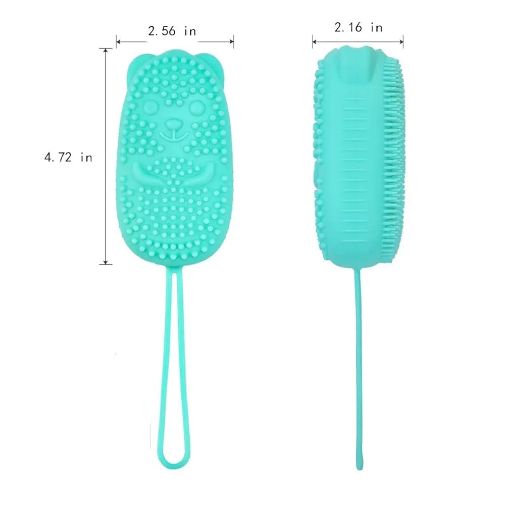 Bubble Bath Brush Double-Sided Silicone Body Brush with Quick Foaming Sponge, Gentle Exfoliation & Massage for All Skin Types - Image 2