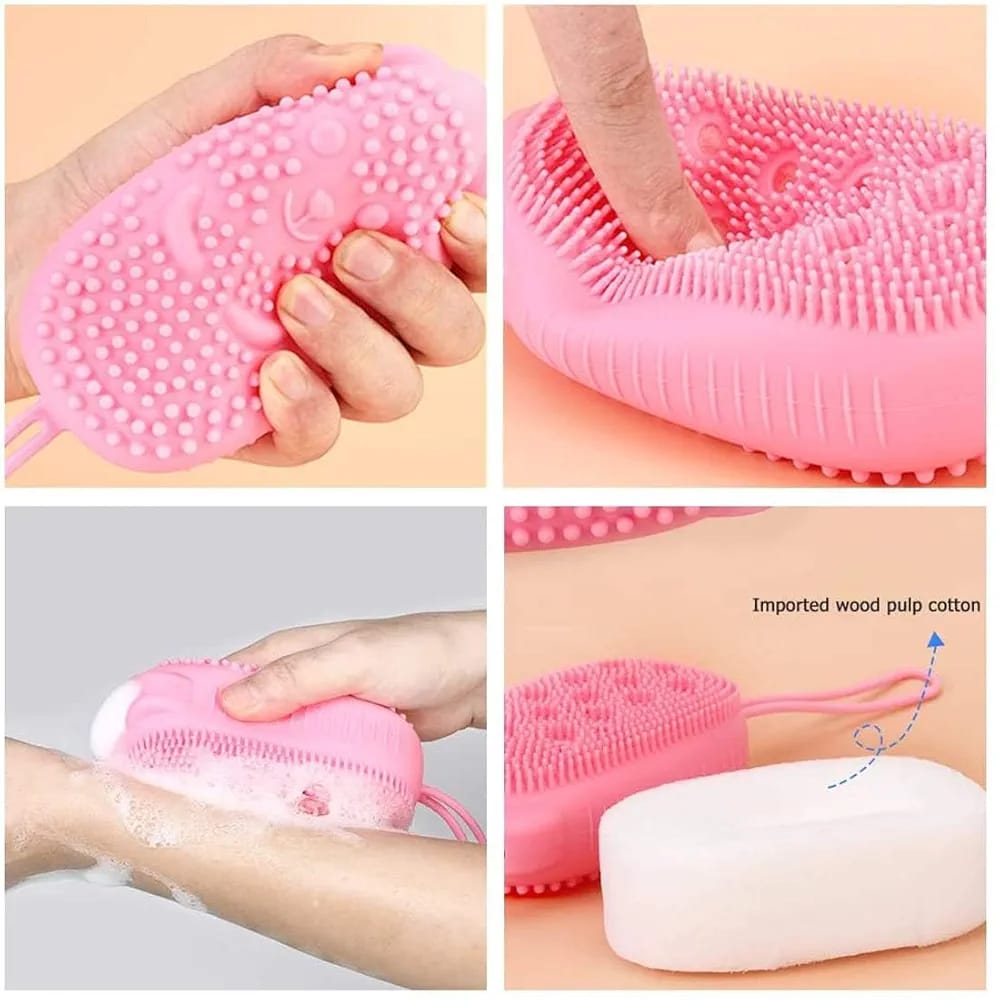 Bubble Bath Brush Double-Sided Silicone Body Brush with Quick Foaming Sponge, Gentle Exfoliation & Massage for All Skin Types - Image 5