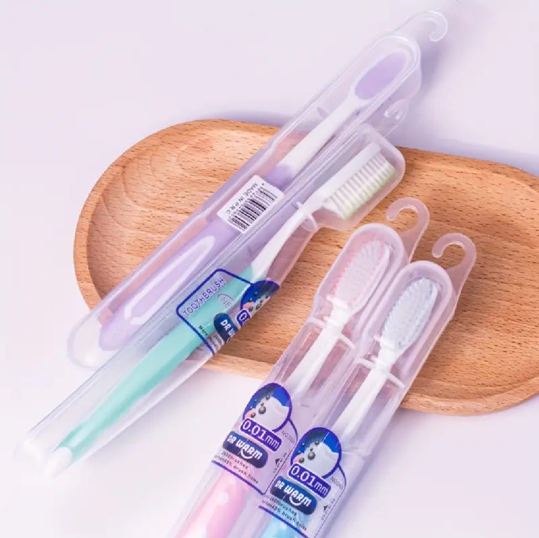 Soft Micro-Nano Manual Toothbrush Extra Soft 12,000 Bristles for Sensitive Gums, Adults & Kids - Image 2