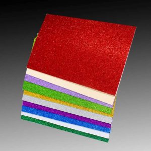 10PCS Glitter Foam Sheets Premium A4 EVA Craft Adhesive Glitter Paper for DIY, Scrapbooking & School Projects