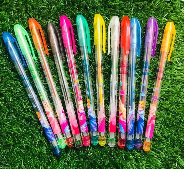 Fruit Scent Gel Glitter Pen 1.0mm Smooth Writing with a Sparkle | Pack of 12 - Image 4