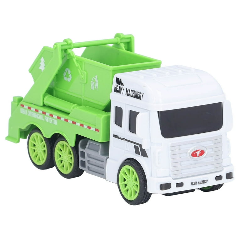 Toy Garbage Truck Green Recycling Sanitation Vehicle with Real Sliding Action | Inertial Plastic Dumper Truck for Kids to Learn Waste Classification and Environmental Awareness - Image 2