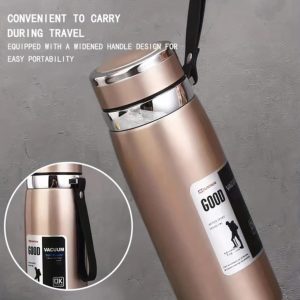 1000ml Large Capacity Stainless Steel Thermos Bottle Hot & Cold Vacuum Flask Water Bottle (Random color & sticker)