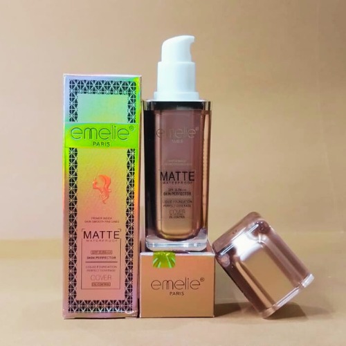 Emelie Matte Waterproof Skin Perfector with Primer  Long-Lasting, Oil-Control, SPF 15 - Shade 1 30 ML - Image 2