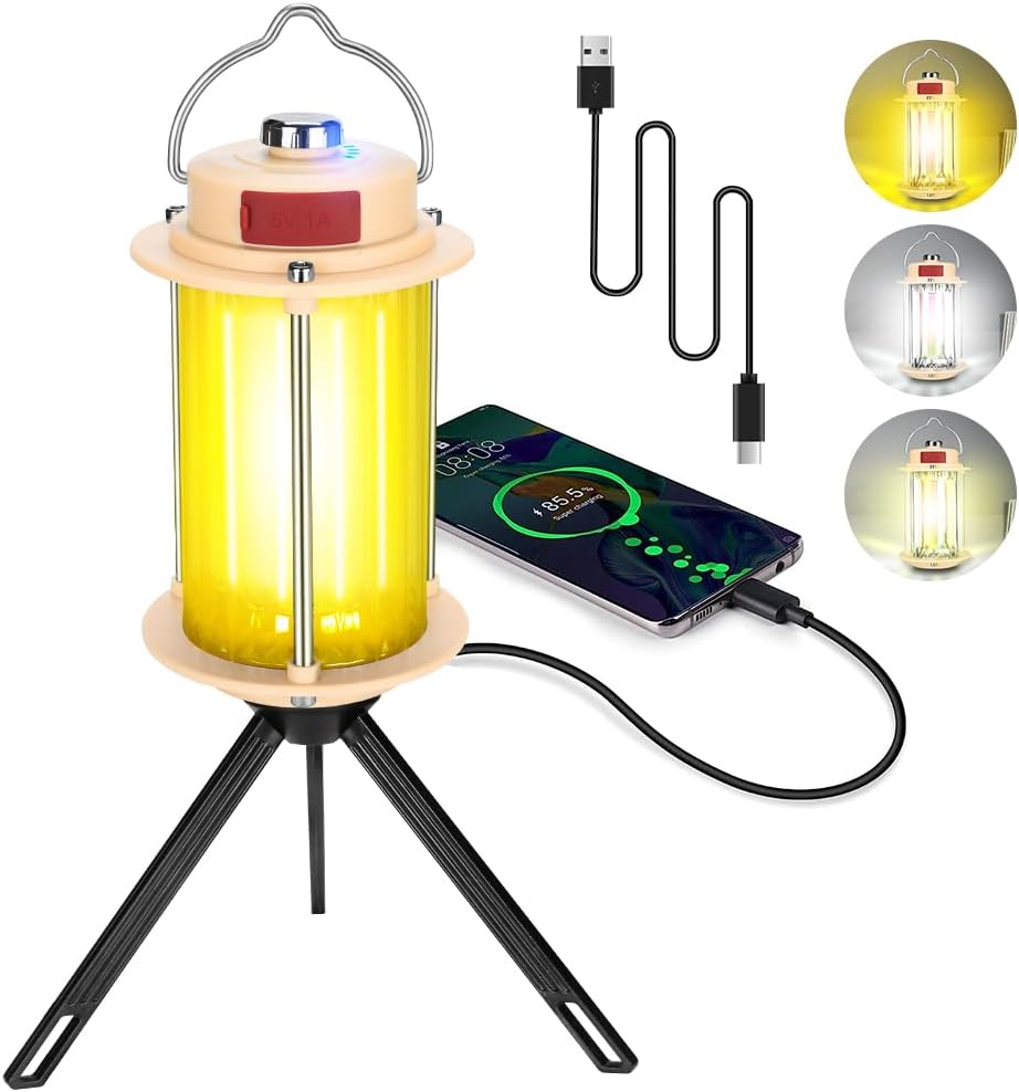 MX6611 Stepless Dimmable LED Camping Light Portable Rechargeable Outdoor Lantern with Tripod Stand - Image 3