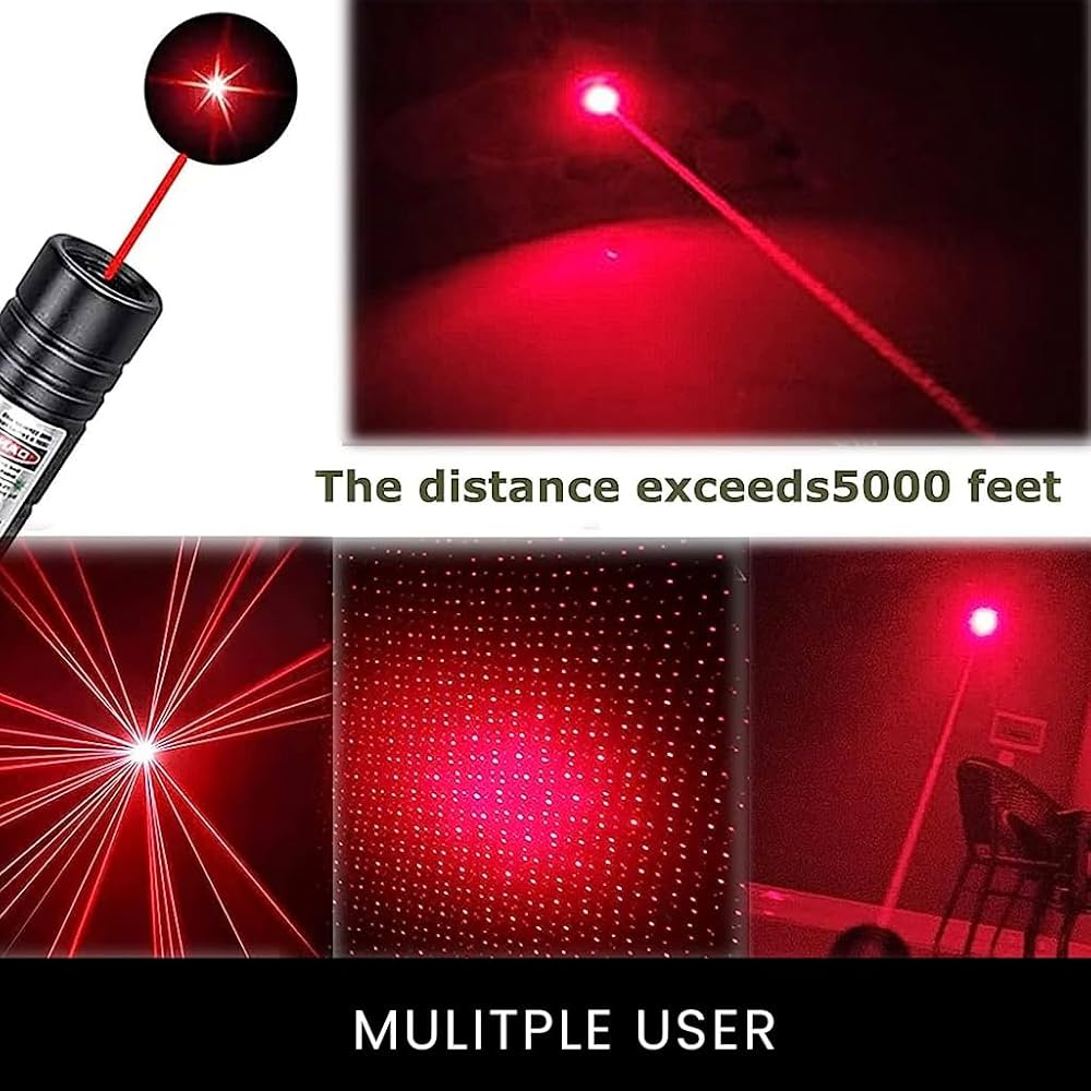 Laser 303 High Power Red Laser Pointer Long Range Beam with Key Lock, Rechargeable 18650 Battery & Charger, Durable Aluminum Alloy Body - Image 4