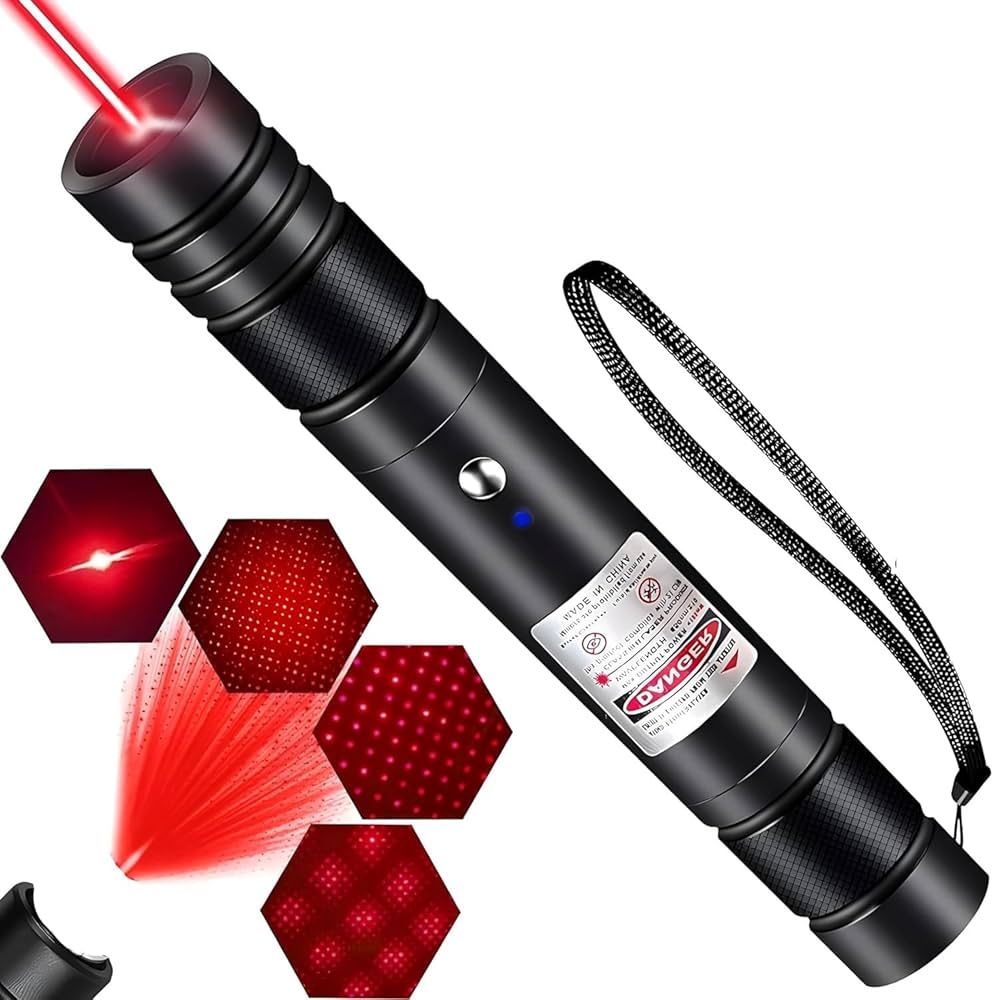Laser 303 High Power Red Laser Pointer Long Range Beam with Key Lock, Rechargeable 18650 Battery & Charger, Durable Aluminum Alloy Body - Image 3