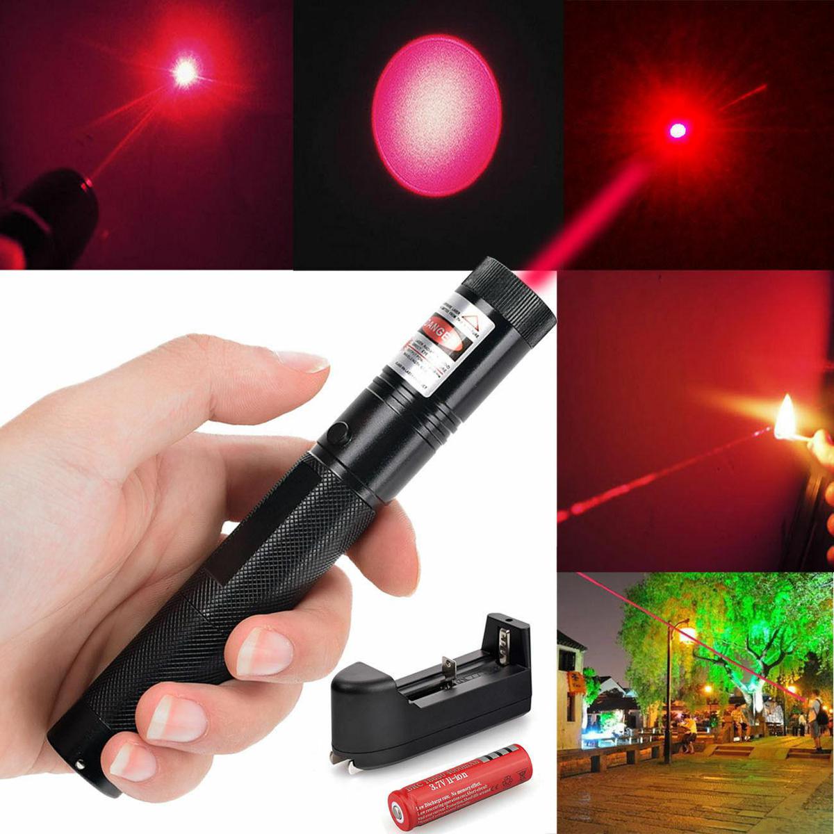 Laser 303 High Power Red Laser Pointer Long Range Beam with Key Lock, Rechargeable 18650 Battery & Charger, Durable Aluminum Alloy Body - Image 2