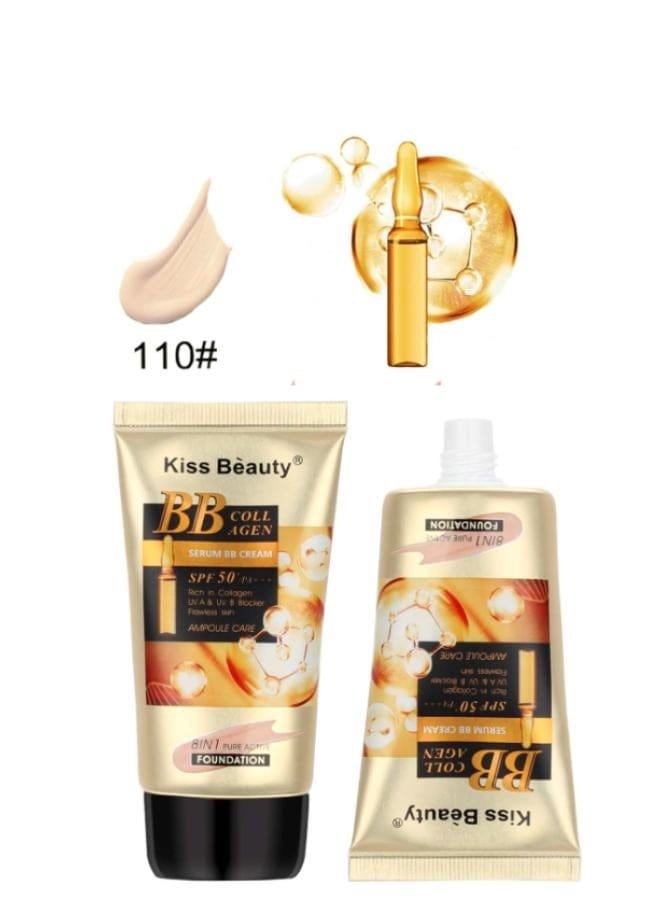 8 in 1 BB Collagen Foundation All-in-One Makeup & Skincare with Whitening, Brightening, Moisturizing, Anti-Aging, UV Protection, Concealing & Long-Lasting Coverage - Image 2