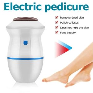 Back Callus Remover with Built-In Vacuum  Electric Foot Grinder for Dead Skin, Cracked Heels & Calluses, Rechargeable Pedicure Tool with Gentle & Powerful Exfoliation