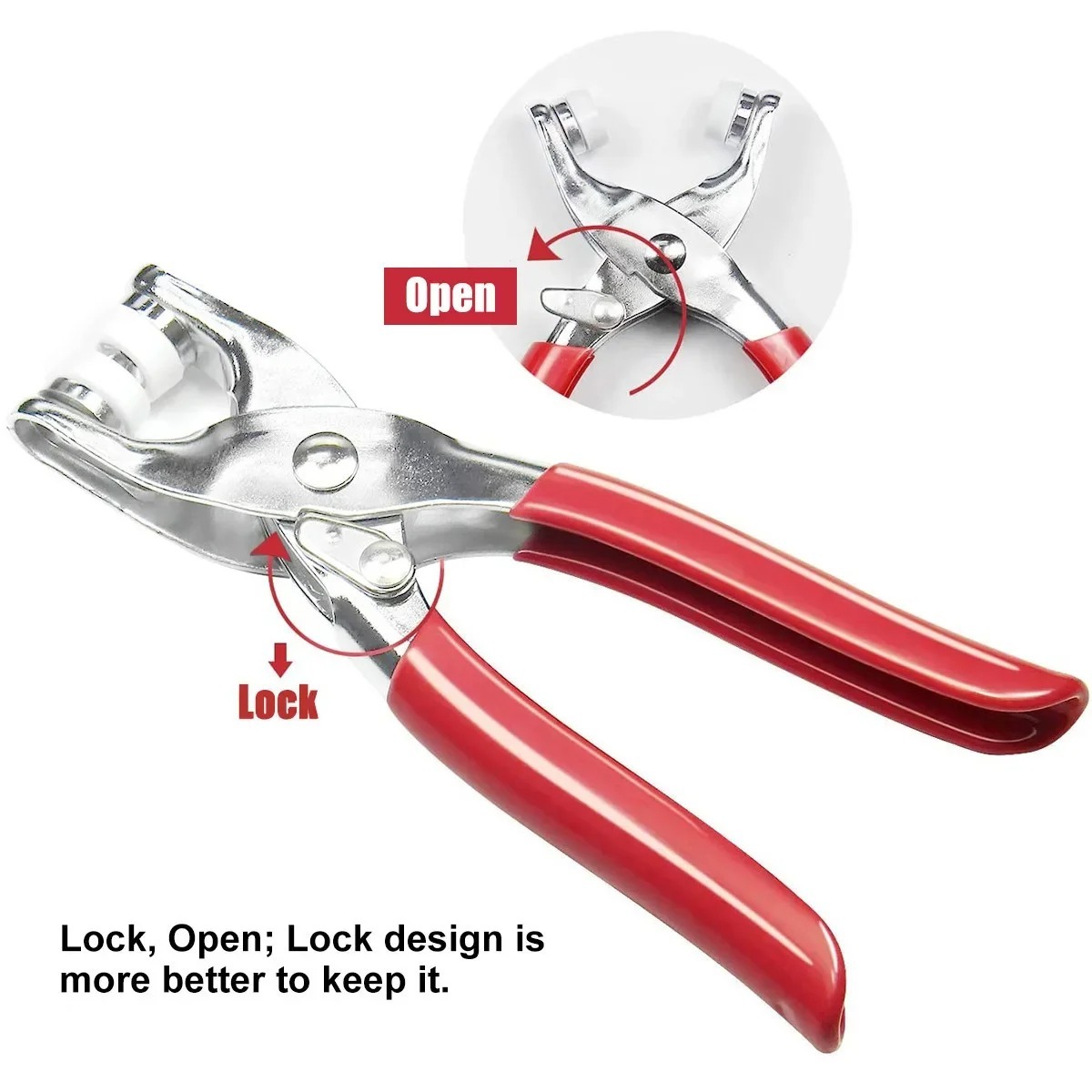 Plier Tool with 50 Sets Metal Snap Buttons Thickened Snap Fastener Kit for DIY Crafting, Sewing, Leather, Bags, Clothes & Accessories, Durable & Easy to Use Installation - Image 2