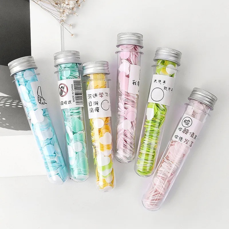 Outdoor Portable Hand Washing Disposable Soap Paper Flakes 100 PCs in Flower Tube Bottle (Random color) - Image 4