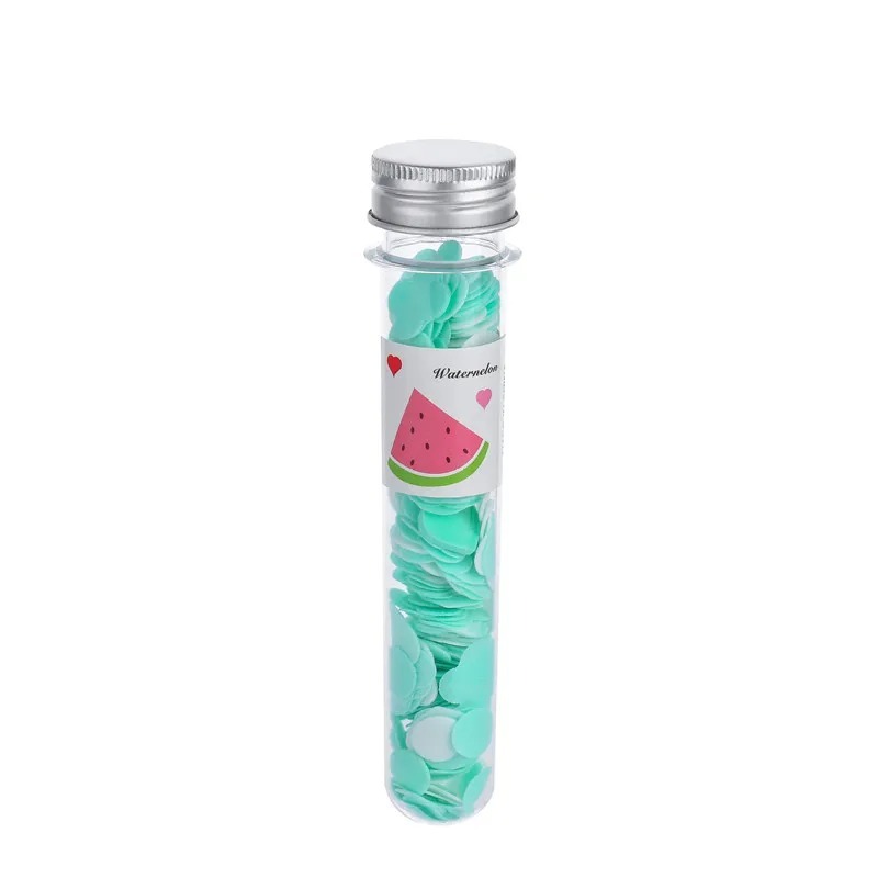 Outdoor Portable Hand Washing Disposable Soap Paper Flakes 100 PCs in Flower Tube Bottle (Random color)