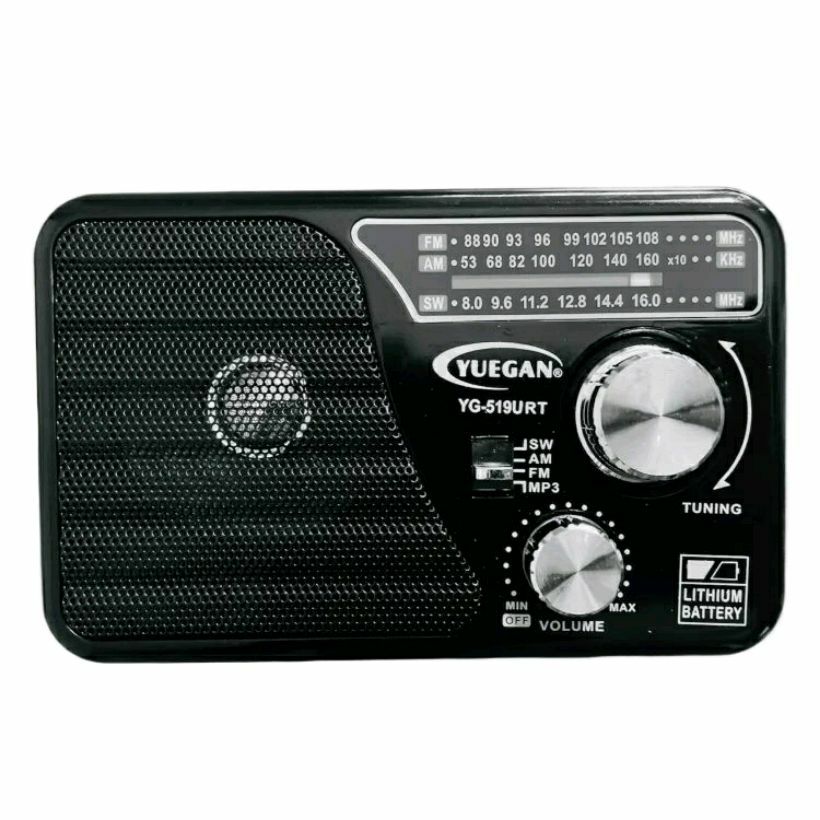 YUEGAN YG-518URT 3-Band Portable Radio with USB/TF MP3 Player, Aux Input, Flashlight & Rechargeable Battery AM/FM/SW - Image 5