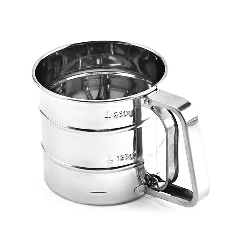 Stainless Steel Flour Sieve Cup Handheld Baking Sifter for Flour, Sugar & Powdered Ingredients - Image 2