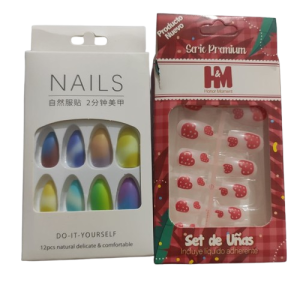 Artificial Press-On Nails Combo Set Â– Vibrant Colors & Trendy Designs | Reusable & Easy to Apply Nail Art Kit for All Occasions | Artificial Nails