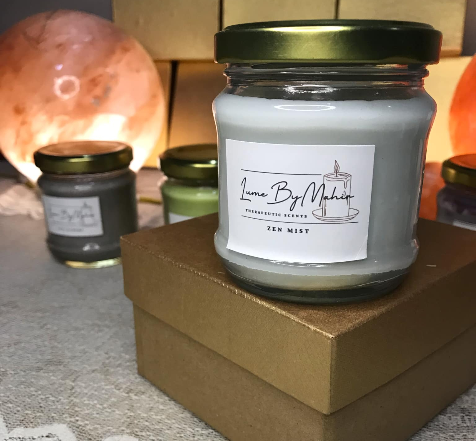 Zen Mist Candle - Soul Soothing Aroma Handmade Milky & Fresh Soy Wax Candle - 100 gram - Image 2