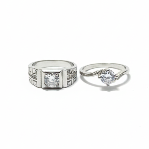 Alloy Adjustable Couple Ring  Stylish Matching Rings for Lovers | Unisex Design (With Box)