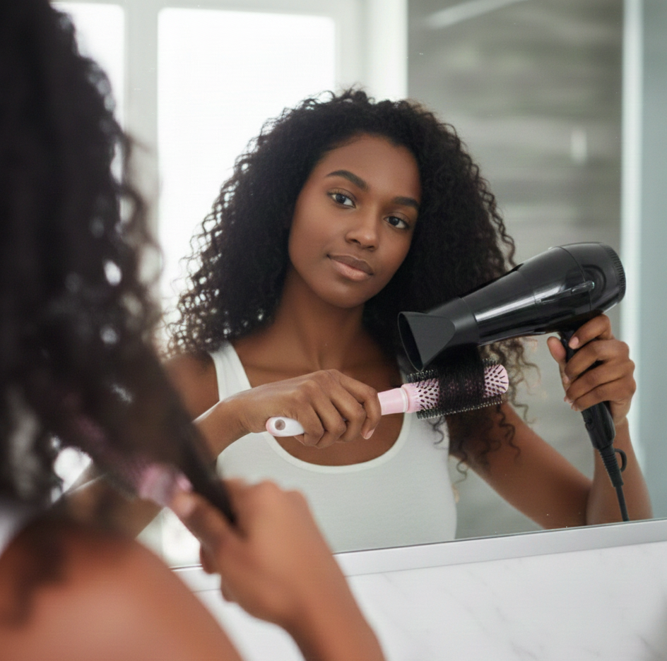 Professional Round Hair Brush for Blow Drying & Styling | Smooth, Volumizing Ceramic Barrel Brush with Heat-Resistant Bristles | Perfect for Straightening, Curling, Root Lift & Salon-Style - Image 4