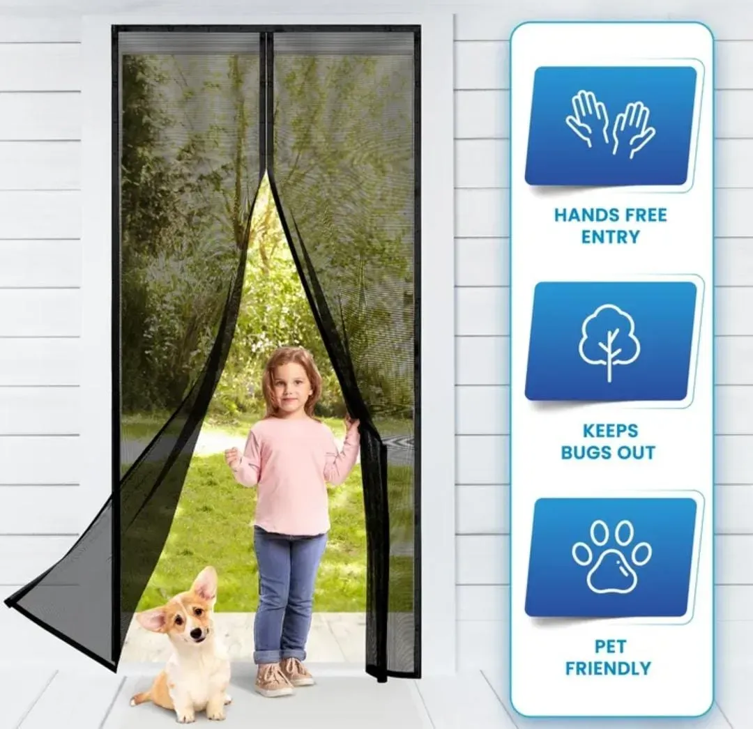 Premium Quality Mosquito Magic Mesh Set With 20 Wood Tacks 12 Hocks And 2 Mesh Panels 83x19.5 Inches - Image 3