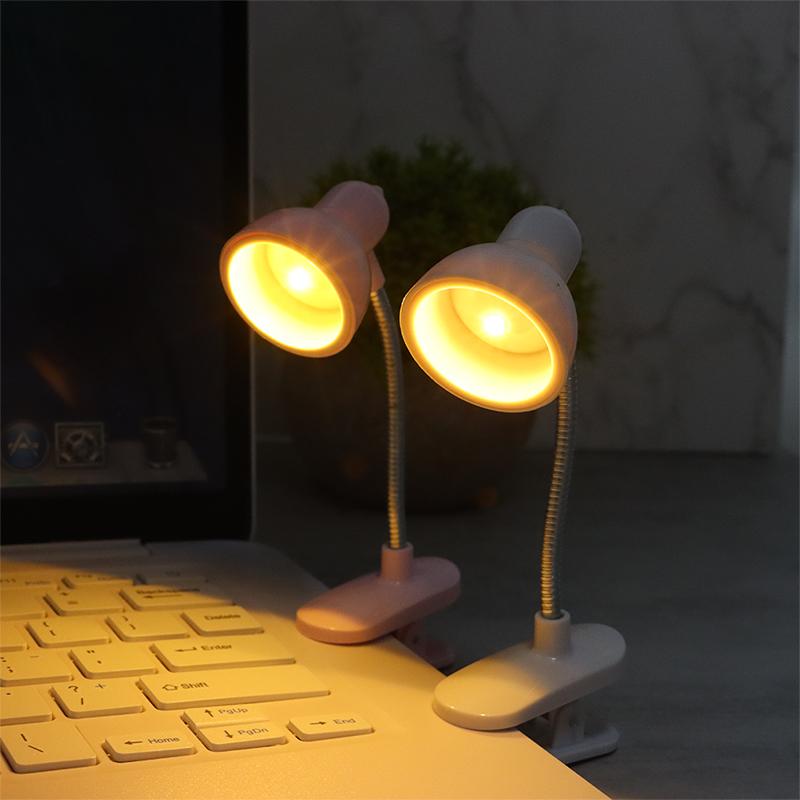 Mini LED Clamp Lamp Portable USB-Powered Desk Light with Adjustable Flexible Neck, Strong Clamp Base, Eye-Friendly Flicker-Free Lighting for Home, Office, Bedside & Travel ( Random Color) - Image 2